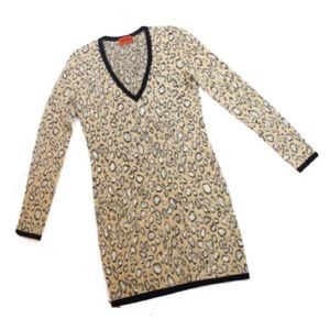 Missoni Italy leopard V-neck top/dress